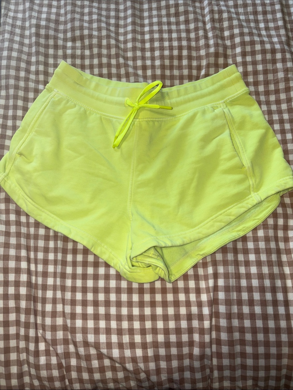 lululemon athletica Neon Yellow Pull‑Tie Athletic Shorts